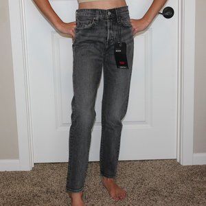 high rise wedgie jean